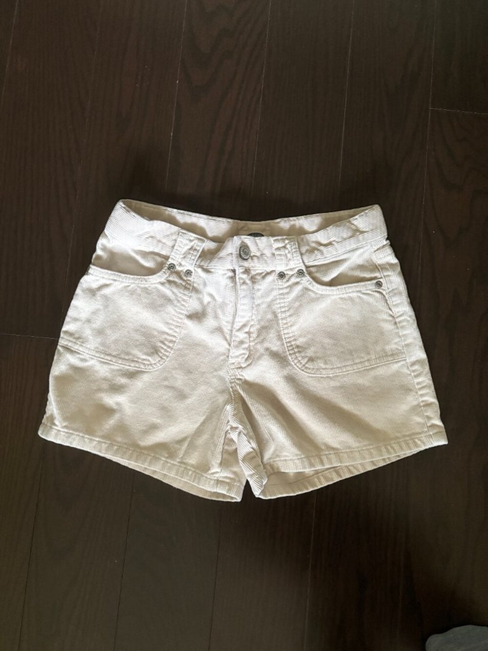 Cream Corduroy Shorts